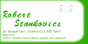 robert stankovics business card